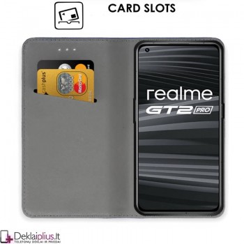 Telone atverčiamas dėklas - juodas (Realme GT2 Pro) Telone atverčiamas dėklas - juodas (Realme GT2 Pro)